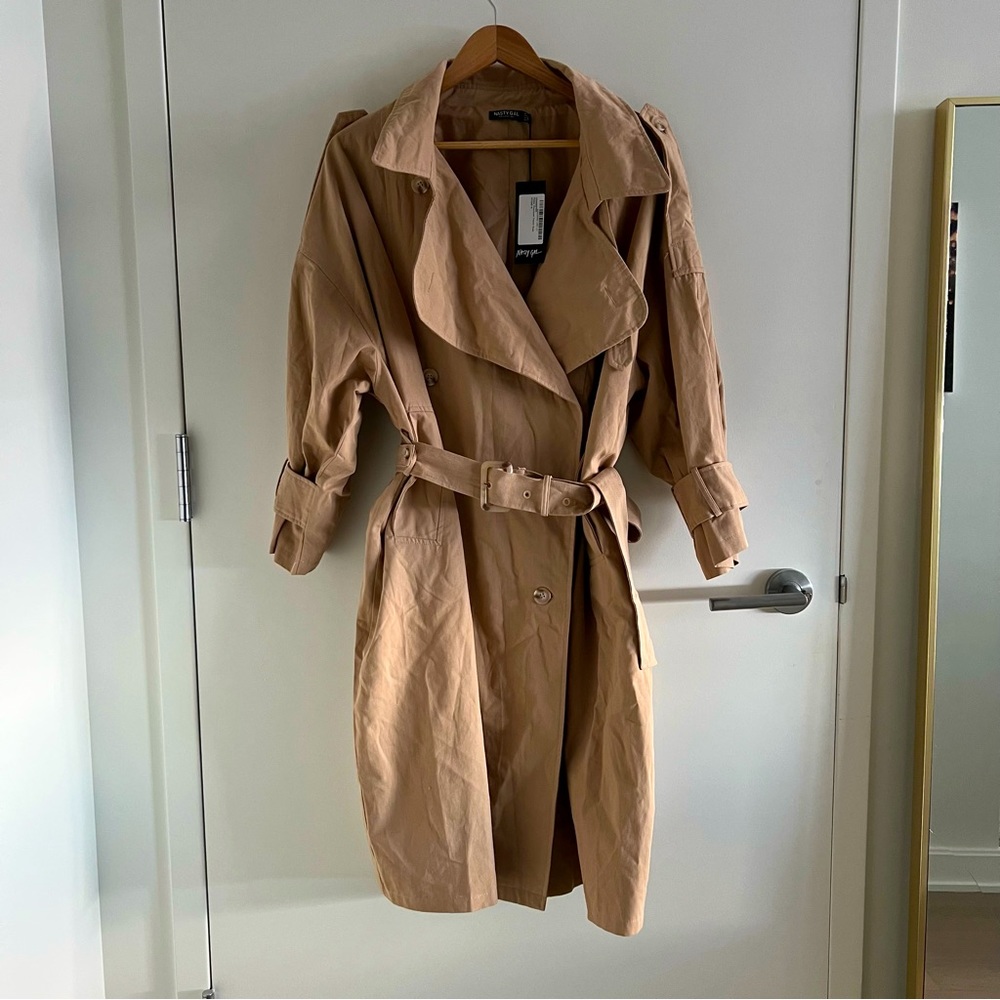 Nasty Gal Petite Oversized Trench NWT Size 0